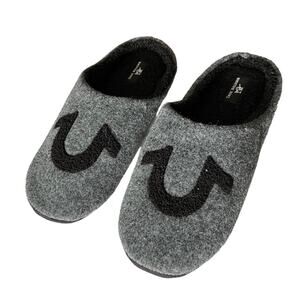 True Religion Men's Slippers With Horseshoe Logo Size 13